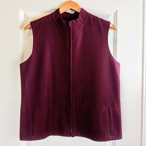 Vintage Harve Benard Burgundy Sleeveless Wool Vest
